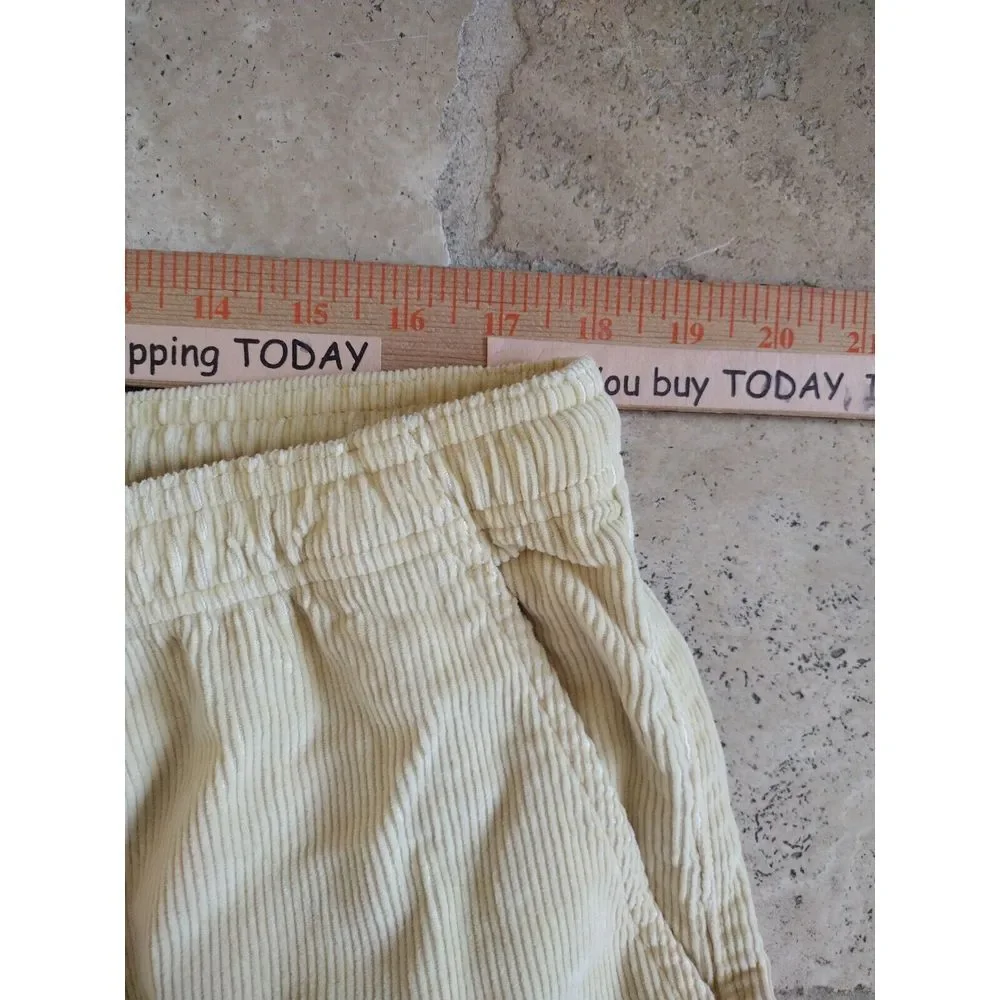 Faherty Shorts Man's XXL Light Yellow Corduroy Cord 6